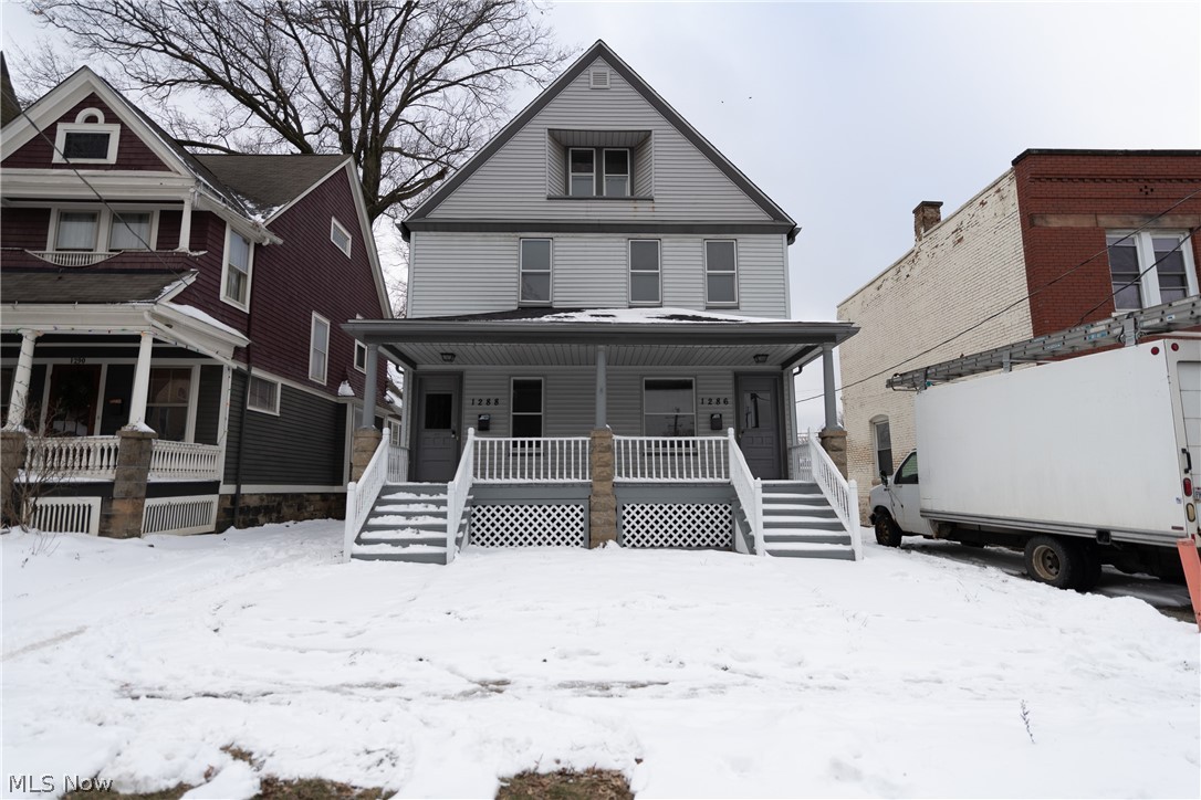Fully updated duplex in Detroit Shoreway neighborhood. Just steps away from Edgewater Park and Gordon Square attractions. Brand new roof. Kitchen and range/oven included in both units. Extra square footage and bedrooms in finished third floor. 2 car garage with new roof. New flooring and paint throughout. Electrical updated.