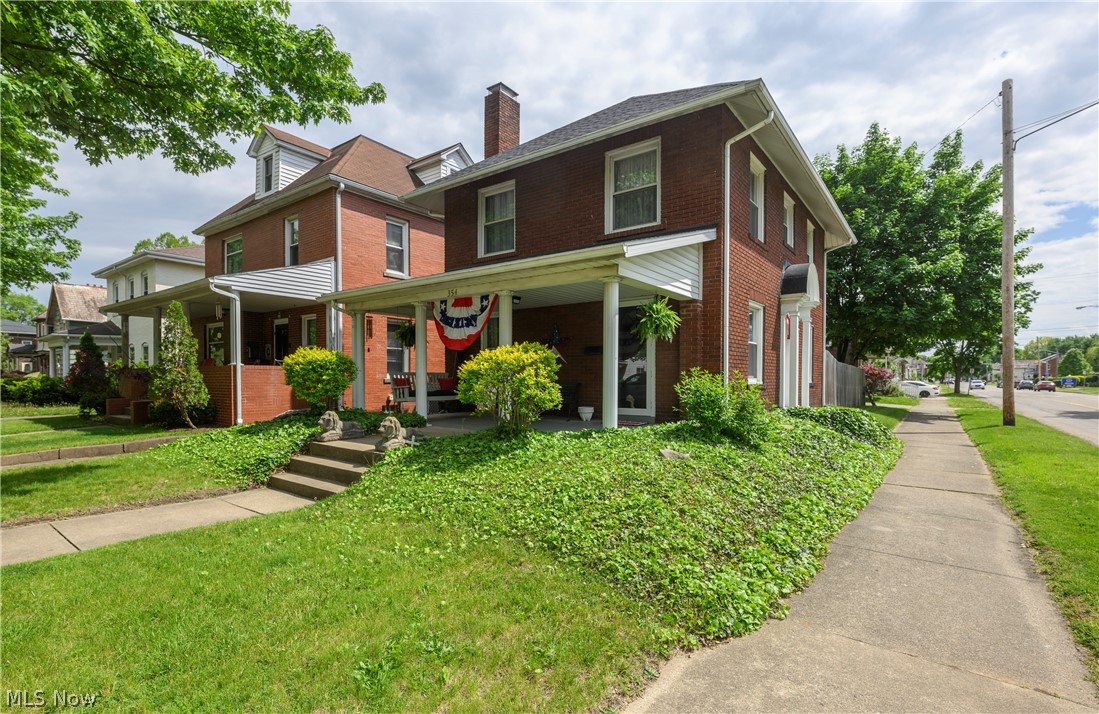 Welcome to 354 Fair Ave. This home, built in 1900, features beautiful original hardwood floors, trim, and French doors. The updates include an updated full bath and a newer (2020) half bath. There is a woodburner with a steel-lined chimney and built-in blowers in the spacious living room. All newer windows and doors, newer central air, and a new roof in 2025.3 bedrooms and a possible home office.Walk-up attic with plenty of storage. Fenced-in backyard with a patio and a covered front porch.