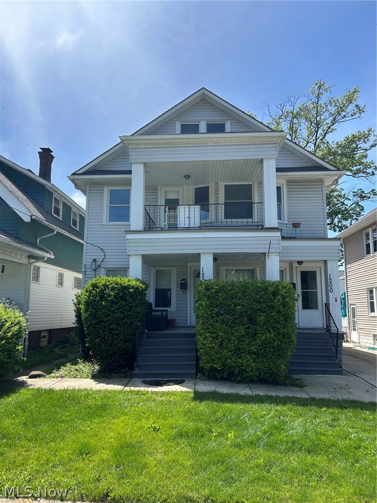 Well maintained and wonderfully located Lakewood duplex. Cook is a quiet street but convenient to many retail businesses. Each floor offers 2 bedrooms and 1 full bathroom with a 3rd floor that can be used for extra living space or a 3rd bedroom. You will appreciate the fenced in back yard, roomy 2 car garage and a front porch for both units. Other features include vinyl windows, vinyl siding, newer drive, roof less than 20 yrs old (according to previous owner), updated electric and more. Both furnaces 2015 and both hot water tanks are 2023. 
2.4 miles from I-90