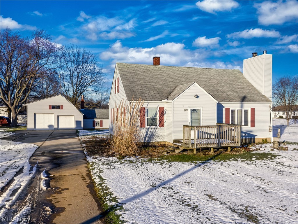 Situated on over half an acre, this 4 bedroom home is a great find in Perry Twp.  The home boasts a large eat in kitchen with updated cabinets and granite countertop island.  Kitchen opens up to large living room; 2 bedrooms and full bathroom complete the first floor.  Second floor has an additional 2 bedrooms.  Lower level has full bathroom, plenty of storage space and a corn/wood pellet burner in addition to forced air furnace.  Back yard has a spacious covered porch and stamped concrete patio with firepit. The detached 3 stall garage also offers a large, heated workshop.  Schedule your private showing today- this home has a lot of potential!