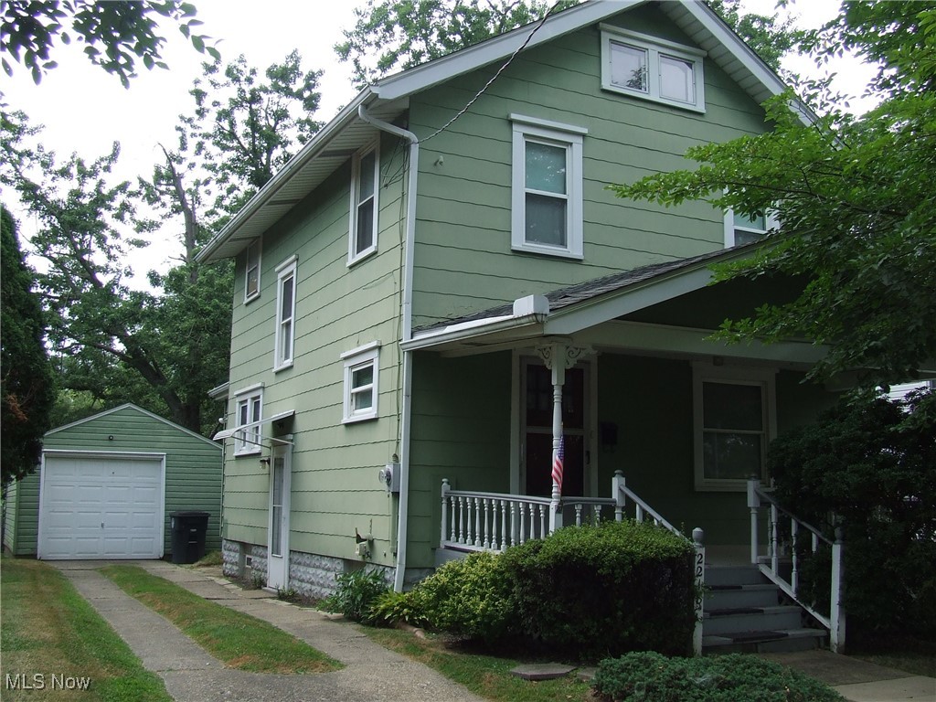 Well-cared for Colonial.  Large living room, formal dining room, kitchen with morning room leading to back porch.  Upstairs are three nice-sized bedrooms and full bath.  Detached 1-1/2 car garage and fenced-in backyard.  Also small backporch overlooking the large backyard.  Move in ready or could use some updating - your choice.  Great investment property, convenient to all the Kenmore Blvd. businesses but out of the busy.  Home Warranty included.