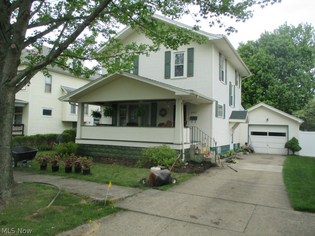 3 bedroom, 1.5 bath vinyl sided home.  Covered front porch.  Gas fireplace in the living room.  Spacious kitchen with eating area includes the appliances.  Formal dining room.  Replacement windows throughout the second floor.  1 car garage.  Level backyard.  Nice location close to East Elementary School.  Exclude green drapes in the bedroom.  The taxes reflect the seller receiving a homestead credit of $394.04 annually.
