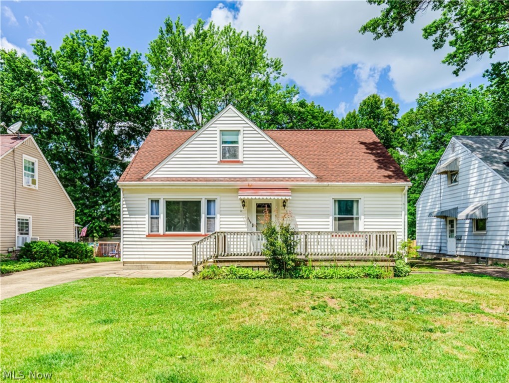 This fantastic, larger than it looks Cape Cod is the perfect way to begin your homeowner journey or purchase as your affordable retirement home.  Reasonably priced, spotlessly clean, and ready for you to move in and live or increase your equity with your own personal décor.  Featuring a nice sized kitchen with beautiful wood cabinetry, large eating area that flows nicely into the family room and sizable formal living room. Two bedrooms and a full bath on the first floor are also a plus.  A second floor attic boasts a large bedroom. The unfinished basement has been waterproofed and ready to go for whatever your needs are. The roof is approximately 7yrs old.  A double car garage includes a recently installed garage door opener and roof that is approx. 3 yrs. old. Don’t forget to bring your pets.  The back yard is fenced in!  It’s a great time to buy.  Don’t miss previewing this lovely home.  Call your favorite agent for a private showing today.