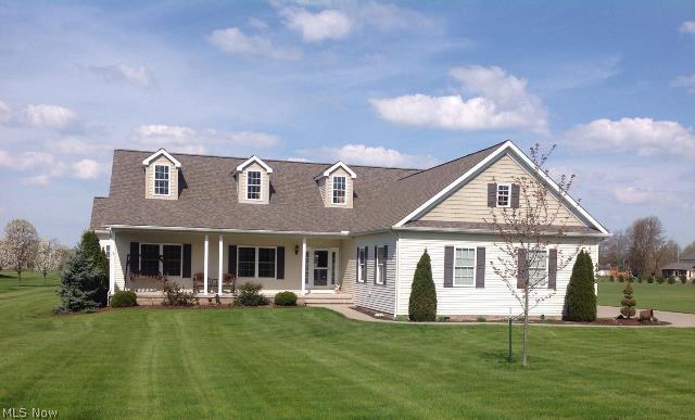 Built 2006, 3 BR, 3 BTH, 2400 sq. ft. Ranch on two acres w/ lg. eat in kitchen w/ built in appliances, huge walkin pantry. Lg. family room, hardwood flrs thru out. First fl laundry room. Heated glassed sunroom leading to beautifully landscaped, fenced in, built in pool area. A private lake on property. Fully designed 3 BRS, 1 full bath, kitchenette, lg rec room, laundry room, workshop and plenty of storage in the basement. Extra lg. 3 car attached garage. Country setting but close to amenities and excellent Highland School District. Friendly neighborhood.