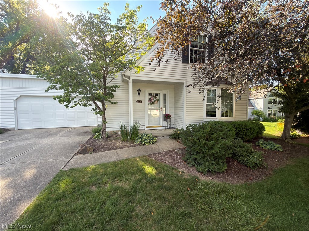 Welcome to 3375 Ash Lane - located in the highly sought after Brook Point Village Condo Development!  This exceptionally clean, well-maintained condo is ready for its next owner! Start your day in the bright, spacious eat-in kitchen featuring a beautiful bay window that fills the room with natural light, ample cabinet space, and newer stainless steel appliances. The inviting great room offers plenty of space for both living and dining, complete with a cozy gas fireplace and doors leading to your private deck—the perfect place to relax and enjoy peaceful summer evenings. Upstairs, you'll find two generously sized bedrooms with large windows and abundant closet space. Additional HIGHLIGHTS include: newer windows, ceiling fans throughout, a convenient first-floor half bath, first-floor laundry, an attached oversized two-car garage with shelving, and ALL NEWER APPLIANCES—including the washer and dryer.  Ideally located just minutes from the Cuyahoga Valley National Park, Blossom Music Center, Cuyahoga Falls, shopping, dining, and major highways, this home offers the perfect combination of comfort, convenience, and low-maintenance living. Don't miss your opportunity to make this beautiful condo your own! And BONUS - Home warranty is also included!
