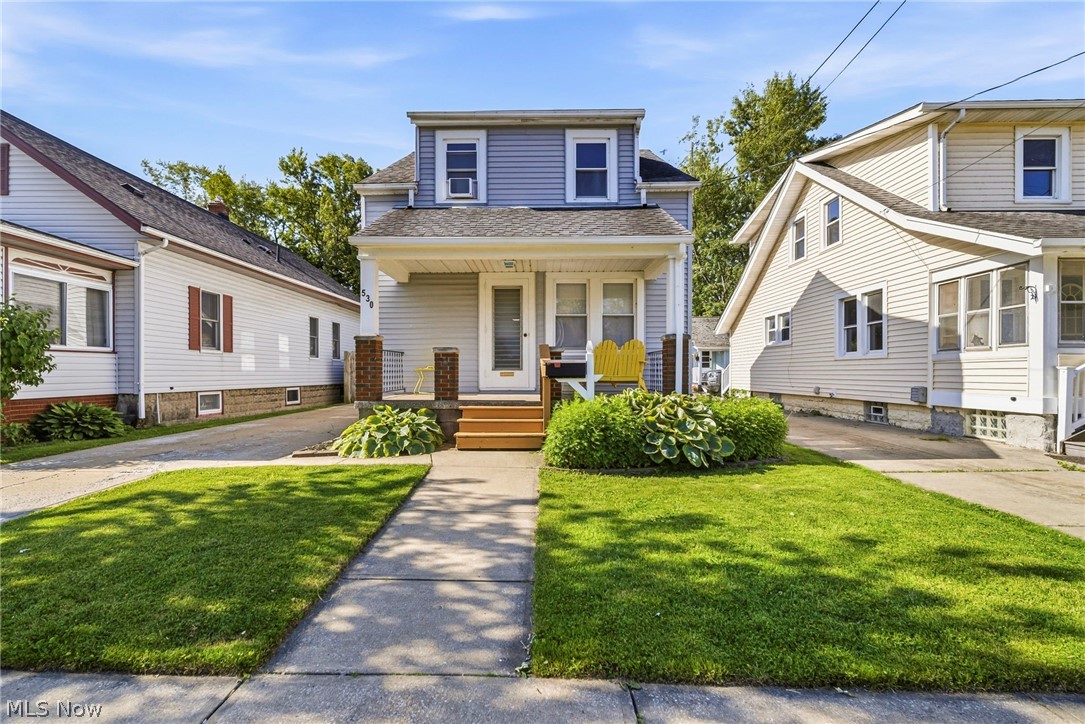 Welcome to 530 Seventh Street, a charming 2-story beach-town home in Fairport Harbor, Ohio! Blending historic character with modern updates, it’s an ideal year-round residence, investment or near lake retreat. Inside, the main floor boasts original hardwood floors, natural wood trim, and classic solid doors. The spacious living room flows right into a formal dining room filled with natural light. The bright kitchen offers vintage charm with crisp white cabinetry, a built-in pantry hutch, appliances, and back porch access. Downstairs, the full basement provides a laundry setup with a washer/dryer, utility sink, and ample storage.

Upstairs, original hardwood flooring flows throughout the comfortable bedrooms, each featuring ample closet space and bright windows. A beautifully renovated full bathroom is easily accessible from the hallway, complete with a stylish grey vanity and a sleek glass-enclosed shower. Outside, relax on the deep covered front porch or enjoy the fully fenced backyard oasis, featuring a standalone wood deck, expansive lawn, and an oversized, concrete-block 2-car detached garage ideal for a workshop or recreation. Located moments from Lake Erie beaches, Fairport Creamery, yacht club, lighthouses, and local dining. Schedule your tour today!