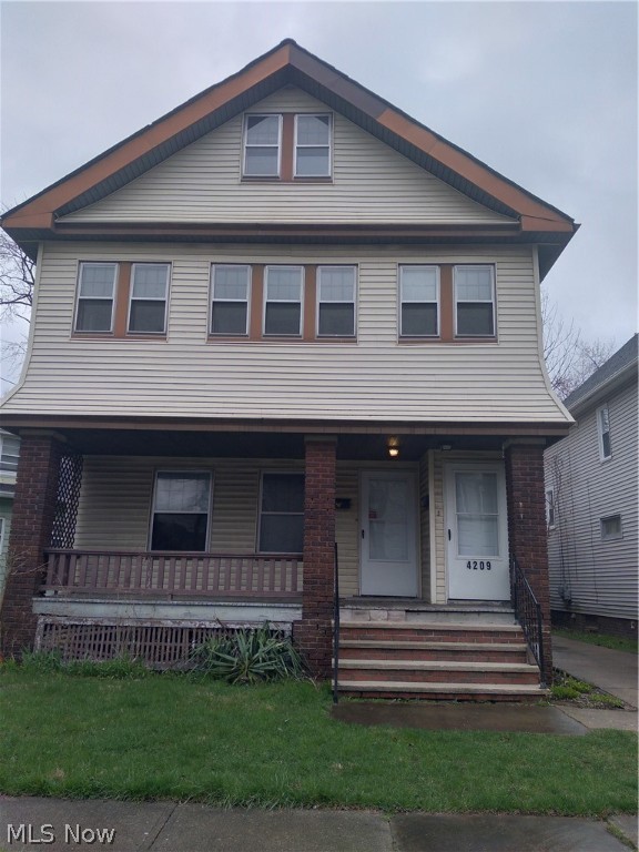 Remodeled and SWEET! Wonderful opportunity to live in the heart of Cleveland! This upstairs duplex unit is perfect for someone wanting to move right in! Lots of light throughout with new floor coverings, some new lighting, ceiling fans, fresh neutral paint throughout! Large living room with formal dining room, enclosed porch, LVP bathroom flooring, some new fixtures, kitchen has new cabinets, countertop and dishwasher! Fourth bedroom/dormer attic with closet/storage. Additional access to the basement with laundry connections. Stove and refrigerator to be provided by landlord. No animals. No vaping/smoking permitted in this unit. Tenant responsible for all utilities and flat fee of $75/month for water/sewer.