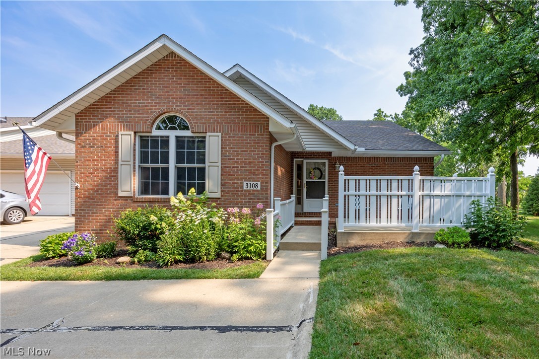 Welcome to 3108 Bayberry Cove. If you are ready for easy living in a great location, here it is! 
Everything you need on one floor. 2 large bedrooms, 2 full baths. Large open living area with cathedral ceiling and a gas fireplace. Easy access laundry and a 2 car garage. Great patio area for relaxing summer days. 
This very gently used condo is ready for a new owner. So much to love here, all of the outside work is done for you by their well run homeowners association. 
* I really love the location of this one, tucked into a quiet corner, surrounded by greenspace.
Call your Realtor today for your personal showing!