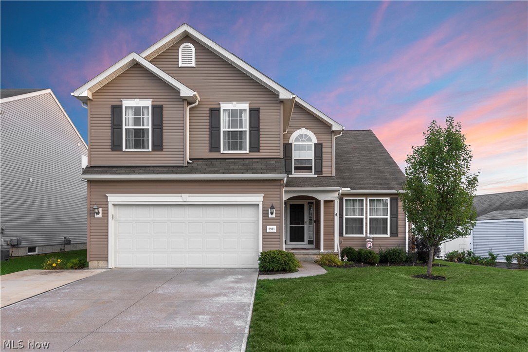 Welcome into this 2014 built colonial located in The Landing at Martin’s Run. The main living space of this 2,517 square foot home seamlessly combines the kitchen, casual dining space, and living room all under soaring vaulted ceilings. This home was built as the neighborhood’s model home, so the kitchen features white/grey granite countertops, blonde wood cabinets, stainless steel appliances, breakfast bar, and double wide stainless steel sink. The first floor master suite has large windows, plush carpet, and attached full bathroom with double vanities & spa like soaking tub.  At the top of the stairs you will find a spacious loft area that can be used as a den, theatre area, or sitting area.  Two bedrooms are located on the second floor and full of natural light. The backyard area is an oasis of its own with a large open deck, stone printed patio, and wood privacy fence. The large unfinished basement looks forward to buildout possibilities. Choose your school district...Amherst or Lo