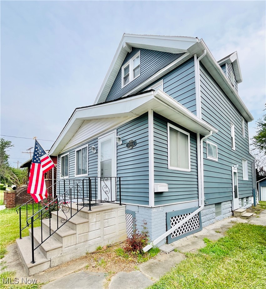 Newly Renovated / Updated, Energy Efficient, 3-4 BR, 1.5 Bath Colonial with Bonus Areas - Enclosed Front Porch 21 x 7 + Finished Third Floor 25 x 14 (Office, Den, Workout), 2 Car Garage, on Beautiful Street. 2025 Roofs on Home + Garage! Stunning Chef's Kitchen Featuring: Gorgeous Granite Countertops, Sleek White Cabinets, Subway Tile Backsplash, Built in Microwave, Gas Oven / Range, Stainless Steel Refrigerator + Sink ~ Fabulous Formal Dining Room with Built in Window Seat / Drawers. Spacious Living Room with lots of Natural Light, Back Entry off Kitchen, New, Amazing Bathroom with Marble + Glass Tile, Tub/Shower Combo, 2 Linen Closets. Interior Paint/Carpet/Lighting/Kitchen/Bathroom/Luxury Vinyl Plank Flooring, Well maintained Backyard with Fence, A/C Units 2025. Replacement Windows/Doors. 1/2 Bath in the Basement. Concrete Garage Floor + Doors 2025. Over $50k in Improvements. Convenient location to Cleveland Hopkins Airport, Downtown Cleveland, Edgewater Park, Kamms Corner, Lakewood, RTA, Close to I 71, 480, Turnpike, Downtown Cleveland, West Park, Dining, Entertainment, Hospitals, Shopping, Westside Market.