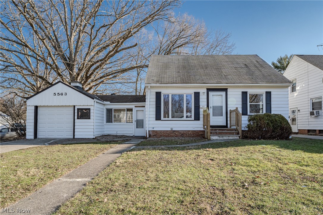 Wow! Move right into this completely renovated cape cod in Maple Heights! This surprisingly spacious home boasts over 1400 square feet of living space with features including a tastefully updated kitchen, fresh carpet and paint throughout, an updated full bath, and a half bath that was just put in! The front door opens into a spacious and sun filled living room. Behind the living room is a beautifully redone kitchen that features granite countertops, fresh LVT flooring, an eat-in area, and a full complement of stainless steel appliances. There are two bedrooms on the first floor, both with ample closet space. An updated full bathroom completes the first floor. Upstairs, there is a spacious third bedroom with large windows on opposing sides of the home for great cross-ventilation. The lower level features a finished rec room, a freshly painted laundry area, and a half bath that was just installed in December 2021. A large mud room connects the house to the attached 1-car garage. The bac