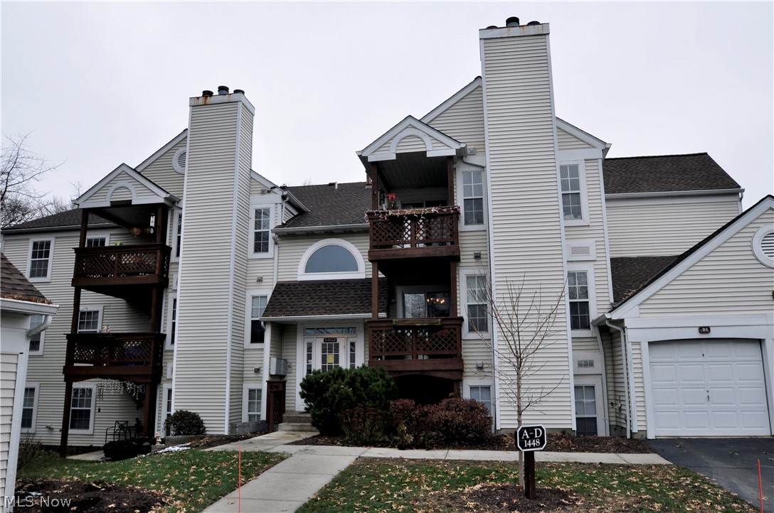 Welcome home to your maintenance-free condo located within walking distance to Crocker Park and The Promenade. This move in ready 2 bedroom, 2 full bath condo, is located on the 2nd floor. The dining room is open to the living room which features a wood burning fireplace as its centerpiece. 2 sets of sliding glass doors lead out to your private deck while providing an abundance of natural light. Both bedrooms are good sized, while the master bedroom has 2 closets, a makeup area and your private bathroom. In-suite laundry, a 1 car garage and an in-ground pool offer additional amenities for this fantastic condo. Call today for a private showing.