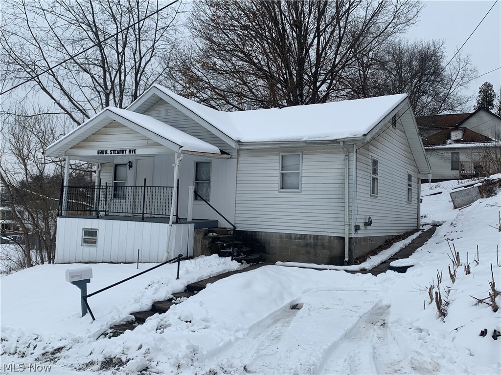 Well maintained 2 bed 1 bath home tucked away behind Stewart Ave. Newer kitchen appliances, laminate flooring, electrical panel and wiring. Extra enclosed storage area in back of house. There’s a space for 1 vehicle off street parking. Would make a great rental.