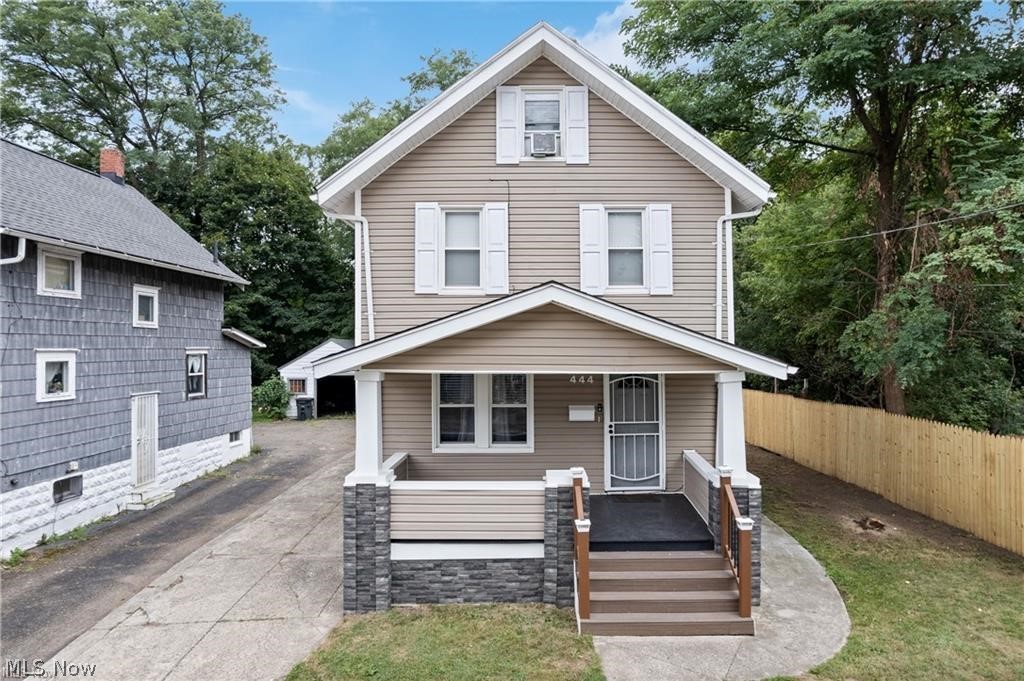 Recently Back On Market - No FAULT of seller! PRICED TO SELL! This AFFORDABLE 3-bedroom, 1-bath MOVE-IN READY Colonial home offers over 1,500 square feet of comfortable living while showcasing an abundance of interior & exterior improvements that have been completed throughout the years. This home sits on a quiet neighborly street that runs directly off of Memorial Parkway and within walking distance of the historic Ohio & Erie Canal multi-use trail & Cascade Valley Metro Park with Sandrun Metro Park not too far away. The exterior boasts newer siding, new windows & gutters, stone panel surrounding the front porch, new fencing, and last but not least a recently built retainer wall adding to the home’s aesthetics and curb appeal! Through the front door awaits a spacious first floor consisting of an ELEGANT living room with a NEW CUSTOM-BUILT Entertainment Media wall (embedded TV & electric fireplace) followed by a formal dining room area. The kitchen offers ample cabinets, granite counter tops, new backsplash and stainless steel appliances including a dishwasher. Off of the kitchen and through the back door foyer area sits a brand new deck for your enjoyment of the outdoors. The 2nd level of the home offers an updated bathroom and 3 bedrooms with the main bedroom offering its own PERSONAL WALK-OUT DECK! Not to be overlooked, an oversized BONUS room is on the 3rd floor awaiting your vision to make it into whatever you see fit, perhaps a kids play room, extra living space or office space! In the basement lies a CLEAN recreation area perfect for entertaining with a separate entrance for the laundry room & storage space. Mechanicals have been well-maintained. Whether you are an Investor looking for an immediate cash flowing property OR a First-Time Buyer looking for MOVE-IN READY - this home fits the bill! Schedule your showing today - you will LOVE what this home has to offer!