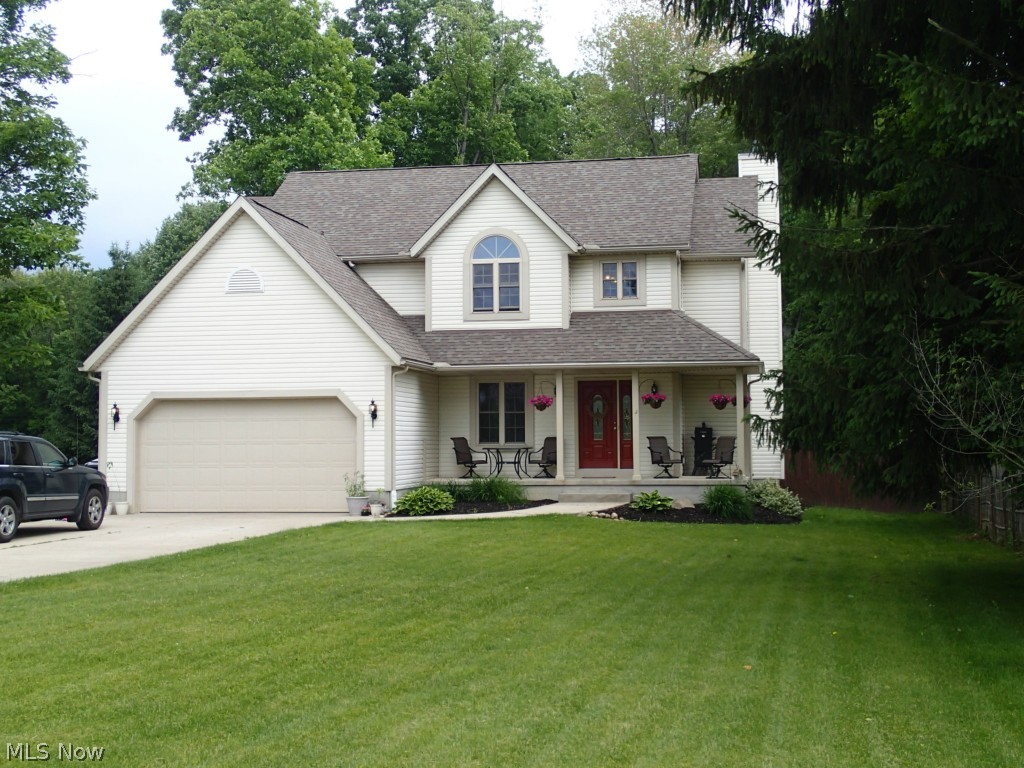 Fabulous Colonial sitting on .75 acre.  3 bedrooms, 3 full bathrooms, Office, 2nd floor Laundry room with washer & dryer.  Gorgeous gourmet kitchen with newer stainless appliances- 6 foot islandand spacious pantry.  Hardwood flooring in kitchen/eat-in kitchen/foyer/formal dining room.  Living rm with fireplace. Master suite with master bath including jaccuzzi tub, tile flooring and 2 walk-in closets. Red oak trim and six panel oak doors throughout.  2 car garage with hot & cold water.  Basement ready to be finished (already started at drywall stage).  Radon system installed in 2014. Fully fenced back yard.  (formal dining room currently used as play room, full of toys).  See for yourself!