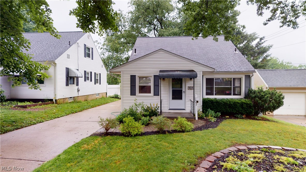 Cute 3-bed, 1-bath Cape Cod with lots of updates.  Large living room with newer carpet and picture window, fully applianced, updated kitchen with nice eating area at the end.  Two first floor bedrooms and full bath.  Upstairs is roomy master or third bedroom with "loft" area, walk-in closet, eave storage and cedar closet.  (Extra fan and window air conditioner stay with house for "extra" cooling upstairs!)  Hardwood floors in all bedrooms and newer linoleum in kitchen and dining area, laminate in bathroom.  Full basement with glass block is unfinished but roughed in for finishing, including a second 220 line (dryer and for other things, kiln, etc?).  Detached 1-car garage with opener and private, 2-level backyard.  Updates include windows, furnace, central air, hot water tank, electric, plumbing, sewer lines (see attachment to property disclosure).  All that is needed is YOU....move in and start unpacking!!!