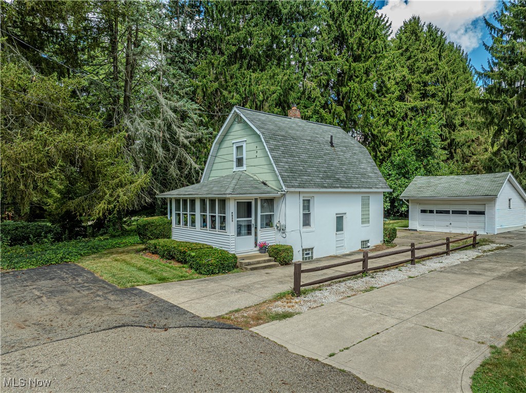Welcome to this charming 2-story home tucked away on a quiet dead-end street in a desirable township and school district. Perfectly sized for just starting out or down sizing, this home offers comfortable living with a thoughtful layout. The main floor features a cozy living room, an eat-in kitchen, and a full bath. Upstairs, you’ll find two inviting bedrooms, while the basement provides laundry hookups and additional storage space. Enjoy extra living space on the 3-season front porch, ideal for relaxing or entertaining. Outside, the property boasts a nice yard and an oversized 2-car garage—perfect for vehicles, storage, or a workshop. Conveniently located near main routes and everyday amenities, this home truly has the best of both worlds: a peaceful setting with easy access to everything you need.  With payments likely lower than renting, this home is not only charming but also a smart investment.  This is a must-see!