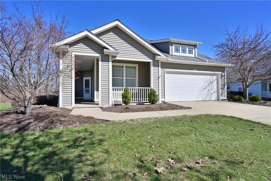 Welcome to this beautifully maintained ranch/cluster home in the very desirable Avenbury Lakes, a popular 55+active adult community in Avon! This spacious 2-bedroom, 2-full-bath home offers comfortable low-maintenance living. The home features an unique open Aster floor plan, perfect for everyday living and entertaining. Enjoy a bright and airy living space, roomy kitchen and a private primary suite with ample closet space. The large laundry room has additional storage. The attached garage adds convenience. Relax on the patio and enjoy the peaceful surroundings of this quiet, friendly neighborhood. Newer Roof, Hot water tank 2023 and HVAC 2019. The vibrant community includes a Lodge with full calendar of social events and activities, indoor and outdoor pools, Fitness center, Tennis and pickleball courts, a putting green and a scenic trail around protected wetlands. A wonderful opportunity to enjoy simple, stress-free living! Great location near shopping, dining and healthcare.