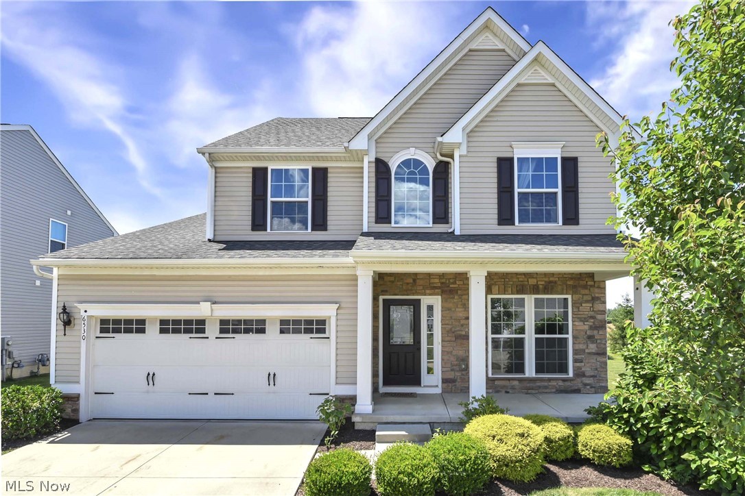 Prepare to be moved! Welcome to 6530 Wisteria Lane, a beautifully maintained 3-bedroom, 3.5-bath cluster
colonial located in the Arbor Lakes at Cobblestone Park. Designed for those who appreciate upscale living with minimal
upkeep, offers a low-maintenance lifestyle so you can spend more time enjoying what matters most. Inside, an
open-concept layout creates a seamless flow between living spaces, ideal for both everyday living. Large
windows fill the home with natural light and showcase picturesque views from the family room, kitchen, and sunlit
morning room. Whether hosting guests or enjoying a quiet evening, the main living area provides generous space and
comfort. The kitchen is a standout, with a large walk-in pantry, gas cooktop, double wall ovens, upgraded cabinetry,
granite countertops, and a spacious island with seating—perfect for casual meals or entertaining. The adjacent morning
room offers serene views and is an inviting spot to start or end your day. The family room centers around a cozy gas
fireplace, creating a warm and welcoming atmosphere. Upstairs, a roomy loft adds flexible living space, ideal for a home
office, media area, or playroom. The primary suite serves as a relaxing retreat with an ensuite bath, dual vanities, and
ample closet space. Additional bedrooms are well-sized and thoughtfully designed. The partially finished basement with
built in speaker system expands your living options with a full bathroom and space suited for a recreation room, home
theater, or gym. Step outside to the composite deck (installed in 2022) and take in the peaceful surroundings—perfect for
morning coffee or evening relaxation. Residents enjoy nearby walking trails, baseball fields and walking path to the school. Close to 
Medina’s shopping, dining, and entertainment, with benefit of no city income tax in Montville Township. From
sunrise views on the deck to effortless everyday living, this home is ready to welcome its next owner—could it be you?