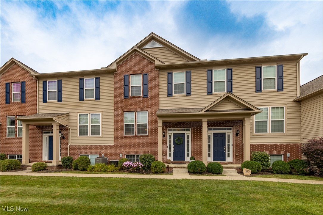 Welcome to 389 Caleb Dr in Copley! This stunning newly UPDATED 3 bedroom, 2.5 bath condo offers modern living in a quiet, peaceful community, while located just minutes from fantastic dining, shopping and convenient freeway access. Built in 2008 this home provides style, comfort and functionality. Step inside to find a bright living room that flows seamlessly into the updated eat-in kitchen, featuring granite countertops, cherry cabinetry with under cabinet lighting, newer appliances and a center island, perfect for gatherings. Off the kitchen you'll find a half bath and laundry room. Plus access to the deck, ideal for enjoying your morning coffee or evening relaxation. Upstairs the spacious master suite offers a walk-in closet and a fully remodeled ensuite bathroom with an elegant tile shower surround. Two additional bedrooms and a second full bath complete the upper level. The finished lower level provides extra living space, currently set up as a stylish man cave. A 2 car heated, attached garage with nature stone flooring adds both convenience and extra storage. This condo combines thoughtful updates with a prime location - making it the perfect place to call HOME!