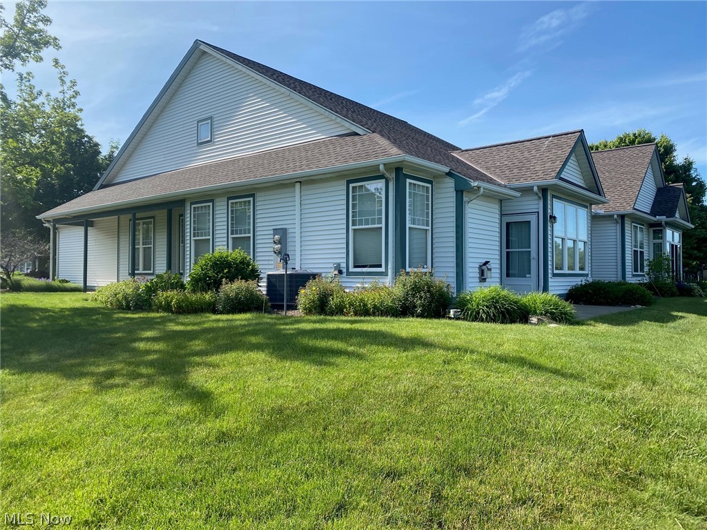 Fantastic location with all of the bells and whistles! Front and rear yard sprinkler systems, rear patio overlooking the pond, year 'round sunroom in addition to the large living room, and a 3rd bedroom/Office make this home very versatile. There is a gas line from the home to the back patio so bring your gas grill this summer! Everything is on one floor and the furnace room has loads of extra storage. The laundry room has plenty of additional cabinets and the washer/dryer are included too! The main bedroom is very large and has a walk-in closet and private bath with dual sinks and step in shower. Both the main bedroom and guest room have box bay windows.  All window treatments are included. The 2 car garage with added storage above is very handy.  Enjoy the 10,000 square foot Avenbury Lodge with indoor and outdoor pools, exercise area, tennis and putting green.