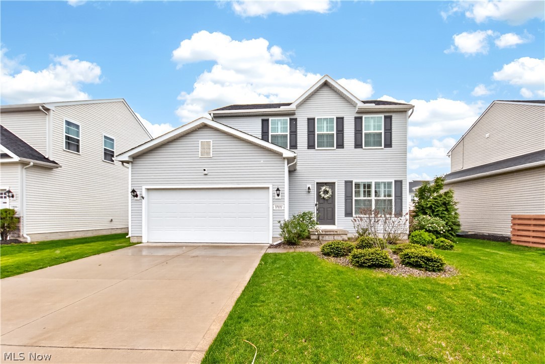 Nestled in the highly desirable Meadow Lakes community, this home offers the perfect blend of comfort, style, and convenience! This 3-bedroom, 2.5-bath colonial showcases a bright, open-concept layout designed for both entertaining and comfortable living. The heart of the home is the spacious kitchen featuring a center island—perfect for meal prep, casual dining, or gathering with guests—flowing seamlessly into the dining area and inviting living space. Just beyond, the light-filled morning room offers the perfect spot to start your day, complete with sliding glass door access to the backyard. Step outside to enjoy a beautifully designed patio and a fully fenced-in yard—ideal for entertaining, pets, or simply relaxing in your own private outdoor retreat. Upstairs, you’ll find all three bedrooms, including a generous primary suite with a private en suite bath, along with the highly sought-after second-floor laundry for added ease and efficiency.Additional highlights include a full basement with plumbing already in place—offering the opportunity to finish the space and add a future bath—plus a 240V outlet in the garage, perfect for convenient at-home electric vehicle charging. The home is also equipped with leased solar panels, helping to support energy efficiency. Located in the desirable Meadow Lakes community with quick access to I-90 and just minutes from shopping, dining, and Avon Commons, this home offers the perfect blend of lifestyle and location.