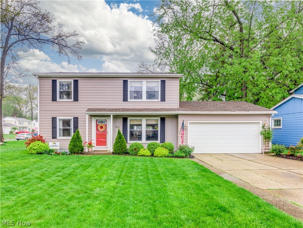 Welcome to this lovely home. There are 4 bedrooms and 1.5 baths. The main level has a great room with a very open concept. Plenty of room to relax and enjoy. The kitchen has been updated and all the appliances stay. The first floor bedroom is being used as a dining room. There is a slider to the covered patio and private fenced backyard. The upstairs has 3 bedrooms and an updated full bath.  The master bedroom has a large walk in closet. The basement is finished with a spacious rec room. The extra room in the basement could be used as an office or bedroom. The basement was water proofed professionally. The windows, roof, furnace and air are approximately 13 years old. The 2 car garage is attached for your convenience. All Offers by 4:00 Sunday May 2,2021