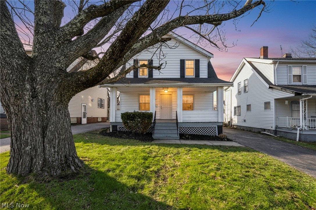 Be the first to live in this newly remodeled & modernized colonial featuring a garage, relaxing front porch to enjoy your morning coffee, plus fenced backyard for added privacy & convenience. Move-in-ready home offers style, comfort, & functionality at an affordable price with immediate occupancy available. Sold point-of-sale compliant. Step inside to a beautifully updated interior w/new luxury vinyl plank flooring throughout the first floor & energy-efficient LED lighting that enhances the bright, open feel. Spacious living room is filled w/natural light & showcases a decorative fireplace flanked by transom windows, creating a warm and inviting focal point. Stunning new kitchen is sure to impress with custom subway tile backsplash, attractive butcher block countertops, & included appliances featuring a 5-burner gas range. The adjacent formal dining room offers ample space for gatherings and includes custom built-ins for an added touch of elegance. Upstairs, you’ll find comfortable, well-lit bedrooms plus newly finished full bath designed for relaxation. Full basement has been previously waterproofed, providing additional storage or future living space potential. Additional updates include an updated electrical panel and plumbing, offering peace of mind for years to come. Easy to show and ready for its new owner—don’t miss this beautifully updated home