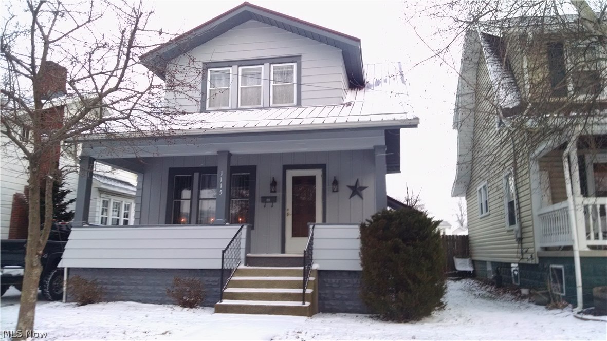 Great location! Nicely updated and cozy home. Large front porch and back patio for grilling.  Updated kitchen with new ceiling, light fixtures, stainless steel sink with garbage disposal, new counter tops, ceramic floor, and stainless steel appliances Summer 2014. Nice woodwork throughout with new carpeting installed through the living room, dining room , hallway and bedrooms Spring 2015. New metal roof Summer of 2014. Most replacement windows. Exterior of the home, garage and shed was freshly painted Fall of 2015. 40x160 lot. Walk to the stadium or Water Park.