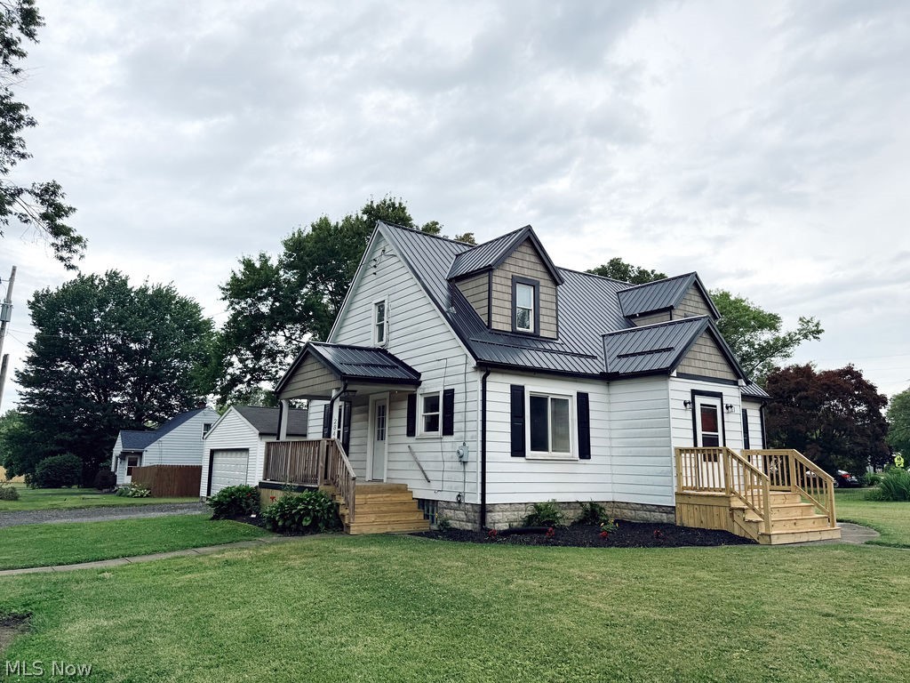 Welcome home to this beautifully reimagined 3-bedroom, 2 full-bath home. Perfectly situated on a corner lot in a great community. Completely redesigned from top to bottom, this move-in-ready home offers the perfect blend of modern style and everyday comfort. Step inside to discover a bright, open-concept floor plan, created by removing a wall between the kitchen and living room, which provides an ideal space for entertaining and family gatherings. The stunning brand-new kitchen features sleek cabinetry, beautiful quartz countertops and a full suite of stainless steel appliances. Many updates have been completed throughout: including a new metal roof, gutters, soffits and a welcoming new front porch that adds exceptional curb appeal. Enjoy peace of mind with all-new heating and cooling, updated lighting throughout and stylish finishes that make this home feel brand new. If you've been searching for a turnkey home in a great area, this is the one! Schedule your private showing today and experience everything this exceptional property has to offer!