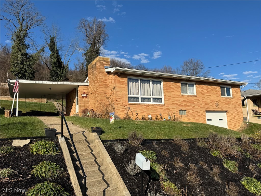 Just in time for the new year! 1511 N 9th St., Martins Ferry! Your new home is 1420 sq ft brick ranch home with attached garage -easy access to Rt 7 and is situated on a back street.  Three bedrooms, two full bathrooms on main level and a full bath in the basement. Roof was updated in 2024, breaker box 2020, furnace/ AC 2015. Plenty of storage, Kid friendly home with awesome view and a great patio for all those summer nights.