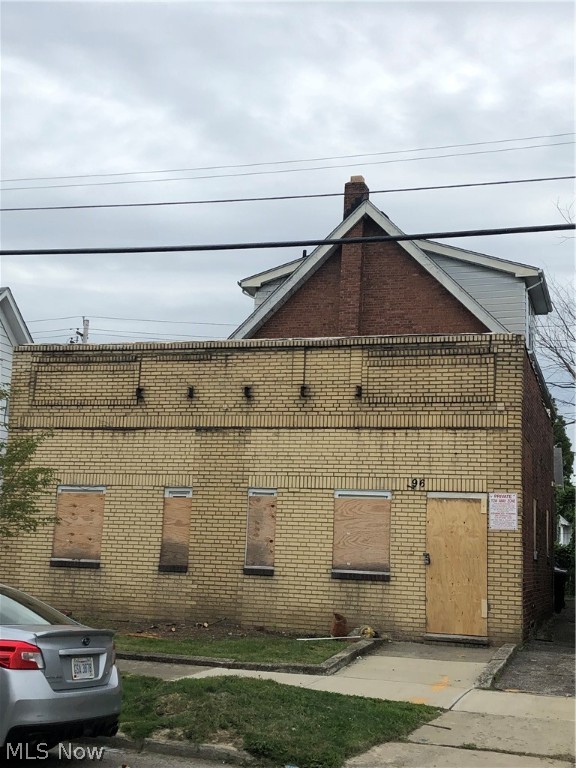 Attention rehabbers and investors! Brick four unit building in Collinwood in need of rehab. Property owned by a tax exempt non-profit organization. Property taxes are estimated. Vacant. No income or expense information available. 3 two bedroom units and 1 one bedroom unit. Front unit has a forced hot air furnace. Back units are heated by one boiler.  No warranty on condition of mechanical systems or any appliances. Submit any reasonable cash offers after viewing the property. Projected rents of $2500+ a month!