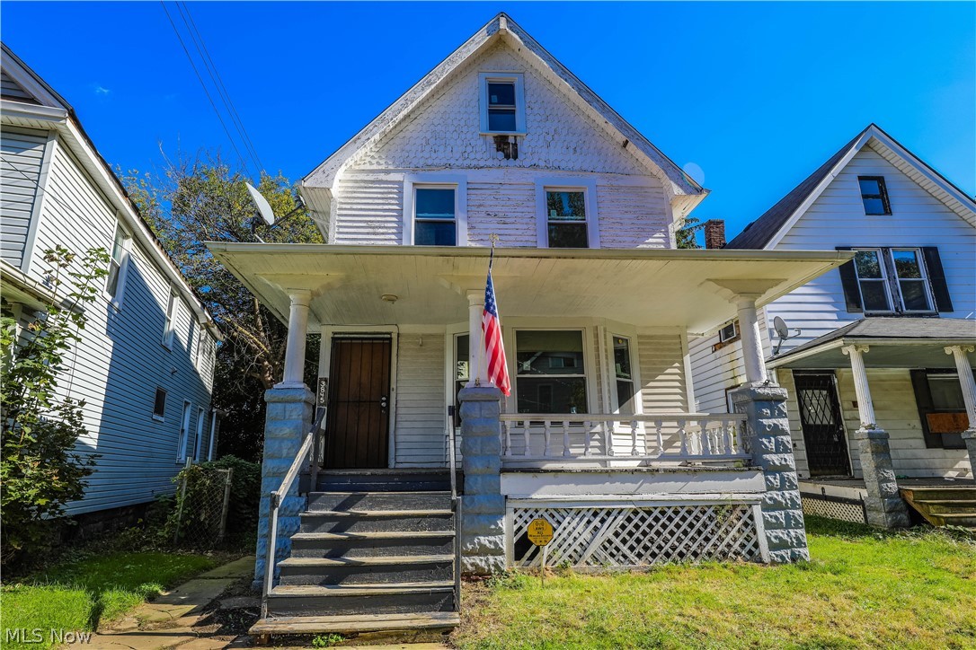 Outstanding opportunity for an investor or future homeowner looking to put their own finishing touches on this classic colonial. Both the ROOF and WINDOWS have been replaced in the past TWO years! Generously sized family and dining room both have hardwood floors. The dining room contains a built-in just waiting to be refinished! The full bathroom and three bedrooms with hardwood flooring are on the second floor. Walk up attic is very large and could become bonus space. Located on a very low-traffic dead end street. As you will see, this home has great bones and so much potential!! Property is being sold as-is.  Schedule your appointment to see this home before the opportunity passes you by. Call today!