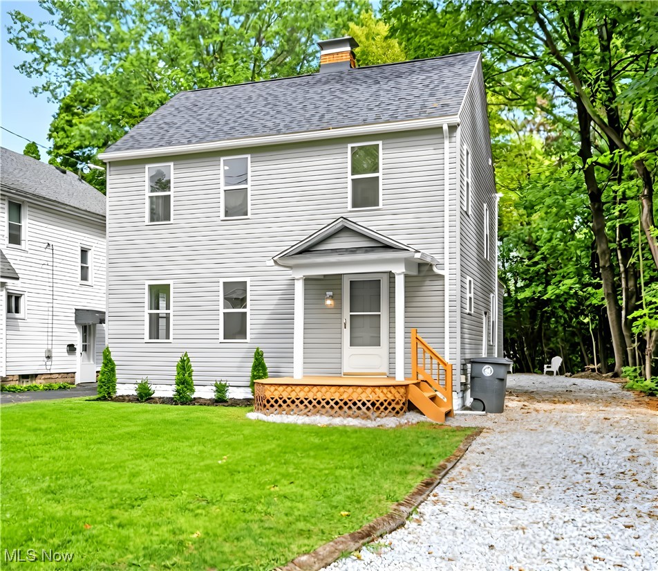 Welcome home to this beautifully transformed property where upgraded modern comforts meets a classic colonial charm. Updated from top to bottom, inside and out, this move in ready home is eagerly awaiting its next owner. The bright and inviting interior offers fresh modern colors and finishes throughout and features new vinyl plank flooring, fresh drywall and paint, brand new electrical and light fixtures, doors, and energy efficient vinyl windows. The redesigned kitchen offers tons of cabinet and countertop space, featuring soft close cabinets and drawers, custom built countertops, and stainless steel appliances and fixtures. Upstairs, you will find three spacious bedrooms with ample storage space, and a completely updated full bathroom complete with new shower, vanity and fixtures. Outside, the exceptional curb appeal of this home, with new front lawn, new vinyl siding, and well-appointed landscaping offers an elegant yet modern appeal to the home. Enjoy the location of being on a dead-end street, and on a double lot, all while being minutes from countless shops, restaurants, parks and ease of access to both Highland Square, and Cuyahoga Falls. Major upgrades include all new vinyl windows, new vinyl siding, gutters, downspouts, new electrical, new AC, new kitchen cabinets, countertops, stainless steel appliances, 4 year old roof, and 2 year old furnace, the list goes on and on. Schedule your showing today, before this amazing home is gone!