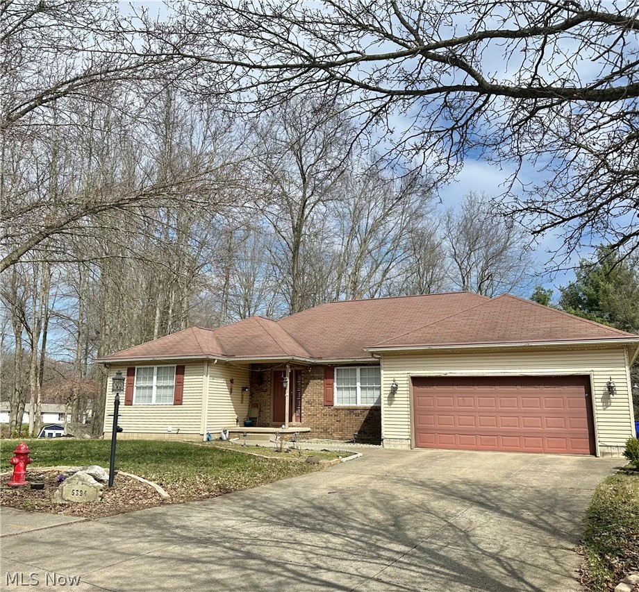 Welcome to this spacious 3,900 sq ft ranch offering 5 bedrooms and 3.5 baths! This well-designed home features primary suites on both the main level and lower level, providing flexibility for a variety of living arrangements. The great room boasts a vaulted ceiling and gas fireplace, creating an inviting space to relax or entertain.
The spacious kitchen with island and included appliances overlooks the backyard with an above-ground pool. A formal dining room plus the eat-in kitchen provide plenty of room for gatherings and entertaining. Patio doors lead to the deck, pool, and partially fenced yard complete with a shed.
The finished lower level offers additional living and recreation space with a walk-out patio. First-floor laundry, attached 2-car garage, and public utilities add to the convenience. Ideally located on a cul-de-sac with easy access to the expressway, local universities, shopping, and more. Security cameras on property. Schedule your showing today!