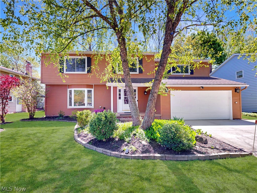 Located on a quite cul-de-sac, this 4 Bedroom, 2 and a half bath colonial is ready for you to call home! As you enter you will be greeted by the large foyer with ceramic tile floors and large coat closet. From there, there is direct access to the kitchen or enjoy the open floor plan from the large living room with a bay window into the formal dining area with kitchen access. The kitchen features ample cabinet storage and a large panty, buffet style countertop, plenty of prep area, with additional seating along the peninsula or eat-in dining area. The kitchen then opens to a large recessed family room with a fire place with brick accent wall and a sliding glass door to the large backyard with a wood deck, paver patio, shed (with electric), meticulously landscaped yard and water feature. Upstairs, the large Primary Bedroom features a large dual access walk-in closet, large vanity with a Makeup area and separate access to the shower with tile flooring. In addition, the second floor also includes 2 other bedrooms, an additional extra-large bedroom/bonus room, and bathroom with a dual sink vanity with ceramic tile floor. Still not enough space? Move to the basement with an extra large rec room featuring a bar area, laundry, storage, and utility area. Newer HVAC (2023) - Newer Driveway and Extension (2021). Schedule your showing today! City Sale Inspection Compliant.