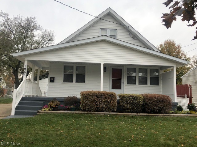 You will fall in love with this 3 bedroom Bungalow that's move in ready. Fresh, clean and move-in ready, new roof on both house and garage, new windows, newer flooring, doors and lighting, and is maintained beautifully.  The electrical box has been updated as well. Kitchen has a tile backsplash and newer appliances.  This home is freshly painted throughout the entire home. There are 2 bedrooms on the first floor and one large bedroom on the second floor. Basement has newer washer, dryer and wash tub. Nice oversized garage with work bench and large overhang for entertaining on nice days.  Must see!!!