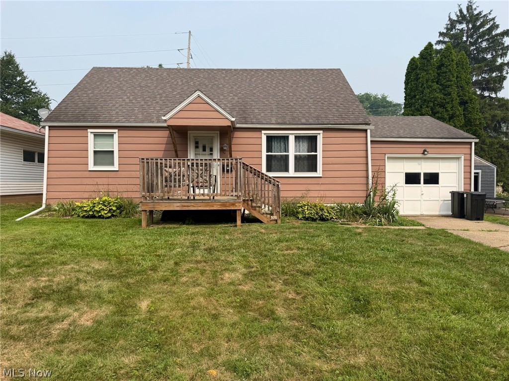 Three-Bedroom Home, Dead-End Street, Public Utilities. Estate Auction. Live On-site with Online Bidding Available. All sells to settle the Bonnie J. Kerr Estate, Stark Co. Case #248336. ONLINE AND LIVE ON-SITE BIDDING WILL BEGIN MONDAY, AUGUST 10, 2026, 12:30 PM. Bungalow home, built in 1951 with attached one-car garage, front deck, shingle roof, wood siding painted in 2021, replacement windows 2021, 1,356 sq. ft., front living room with hardwood floors, eat-in birch kitchen with gas cooktop and built-in oven. Two main-floor bedrooms with hardwood floors, full bath with tile shower. Finished second-level bedroom with hardwood floors. Full basement with laundry hookup, forced-air gas furnace, central air, gas water heater. Screened-in back patio and storage shed. Public utilities. 50 X 148 lot. The property will be open on auction day starting at 11:30 AM, or you may call for an appointment.