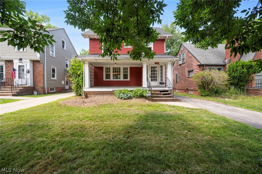 Full of character 4 Bedroom 1 Bath Front Porch Colonial in the Heart of Cleveland Heights ! The 1st Floor Offers A Light-Filled Living Room, Formal Dining Room W/Built -in China Cabinets, Large Eat-in Kitchen . 3 Bedrooms , a Full Bath and a Porch on the 2nd Floor. The 4th Bedroom on the 3rd Floor has spectacle wood ceiling planks. Wood Floors Throughout, Neutral Décor and Plenty of Storage Space. Great opportunity for investors or buyers looking to add their personal touch! This property needs some updating and is being sold as-is. Buyer to assume POS .