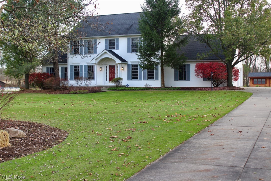 Who's ready to start the new year right? This beautiful and well maintained home is ready to go. Step on in to the spacious foyer which leads right to the parlor or left to the formal dining room. Continue through to the eat-in kitchen with new granite counter tops and tons of storage space. The kitchen opens to the great room with vaulted ceilings and a gorgeous brick fireplace. The first floor laundry, half bath and private office finish off the first floor. The second floor consists of all 4 bedrooms including a grand master with en-suite and walk in closet. This home is ready for you as new carpet has been installed through most of the home and many rooms have fresh coats of paint. Outside you'll be able to enjoy the community and country feel. A lovely tiered patio, mature landscaping and small pond will set you at ease. With over an acre you'll have plenty of room for fun. The newer shed in the back stays along with the swingset. The 3 car garage provides room for toys and storag