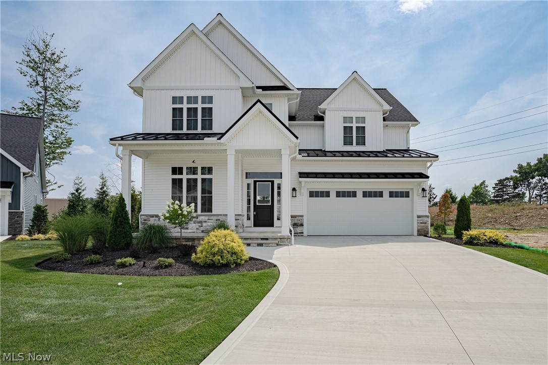 Welcome to the “Daisy” floorplan by Skoda Construction — to be built and thoughtfully designed to offer modern living, premium finishes, and approximately 3,000 sq. ft. of above-ground living space. This customizable home features 5 bedrooms, 3.5 bathrooms, and expansive open-concept living areas. From the inviting front porch to the striking facade, this home is designed with both curb appeal and functionality in mind. Step inside to a bright, airy foyer that flows seamlessly into the spacious great room, complete with vaulted ceilings, a fireplace, and abundant natural light.

The spacious kitchen offers a large center island, generous cabinetry, granite counters, and generous appliance package. Your primary suite is designed as a private retreat, featuring a spacious bedroom, walk-in closet, and a luxurious ensuite bath. Additional main-level highlights include a versatile flex space ideal

for a home office or optional bedroom, a powder room, and a convenient laundry/mudroom. Upstairs, the layout includes a bedroom with a full bath nearby, along with two additional bedrooms connected by a Jack and Jill bath. The lower level offers a generously sized basement, providing ample storage or the opportunity to finish the space for additional living and entertaining areas. The backyard is designed to accommodate a beautiful patio, perfect for enjoying outdoor living. Ideally located near schools, shopping, highway access, and North Chagrin Reservation, this to-be-built home offers the perfect blend of comfort, style, and convenience—customized just for you. Photos are for illustrative purposes only.