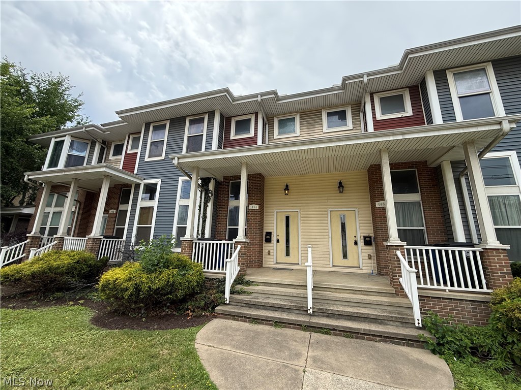 Welcome Home to this great 2-bedroom, 2.5-bath townhouse located in University Circle. Built in 2005 and featuring numerous upgrades throughout, you can move right in and enjoy maintenance free living close to Case Western Reserve, University Hospital, Cleveland Clinic and the VA Hospital. The first floor living space includes a two story, light-filled living room with great hardwood floors. The open, eat-in kitchen comes with granite counters, stainless appliances, a large walk-in pantry, and the dining area that overlooks the living room. The kitchen also has access to the covered deck that overlooks the trees. A large half bath completes the main floor. The upper floor features 2 spacious bedrooms and 2 full baths. The primary bedroom comes with high ceilings and a large walk-in closet. The ensuite bath is your own personal retreat with quartz countertops, double sinks, a floating vanity, large stacked tile shower with river pebble floor, wall jets, and a rain shower head. The bedroom level also comes with full-sized washer and dryer in a separate laundry/linen closet to maximize convenience. The basement includes plenty of room for storage and utilities and gives easy access to the two-car attached garage. The HWT and A/C were replaced in 2019 and the whole HVAC system is controlled by a new 4th Gen Nest Thermostat. Eligible buyers could qualify for up to $20,000 forgivable loan from Greater Circle Living. Book your showing today!
