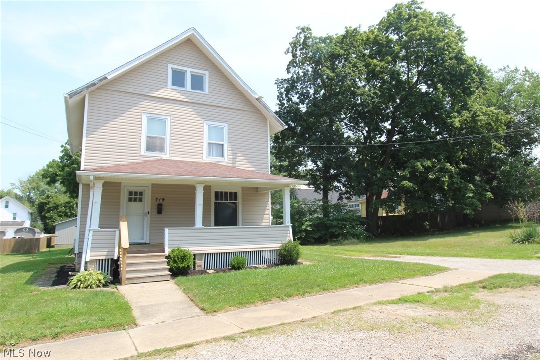 Welcome to this charming home right in the heart of the City of Ashland. From the moment you walk up the stairs to the covered porch you will see countless possibilities! Opening the front door to this home you are greeted by the beautiful living room with connected dining room. Walking up the stairs that are a work of architectural art, you’ll find all 4 bedrooms and the full bathroom. Continue up the stairs and you will enter the spacious attic! This home is a blank canvas that is perfect for anyone with the vision to the see this home’s potential.