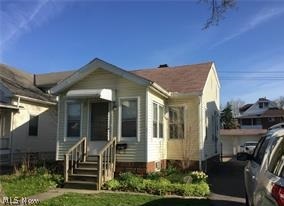 Great opportunity; close to all conveniences including Cleveland'a award winning Metro Parks.  This vinyl sided home has 3 bedrooms and a full bath.  The bath and a bedroom is on the main floor with the remaining 2 bedrooms upstairs.  The furnace and HWT are newer as well as an updated electrical panel.   The basement has an upgraded interior drain tile system as well as a 1/2 bath is rough-in.  In the rear is a newer detached 2 car garage.