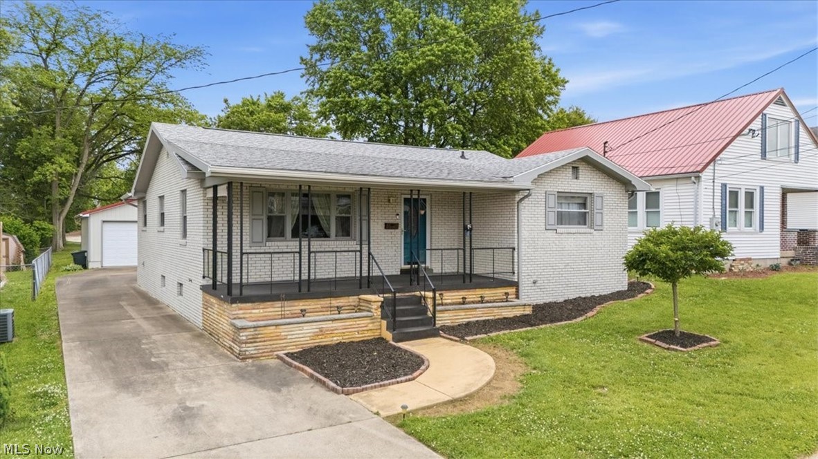 Convenient Location……Vienna. All brick ranch offers first floor living. Three bedrooms, 2.5 baths, kitchen with dining that opens to deck and patio. Inviting front porch, detached over sized garage, level back grounds, full basement with laundry and game room. Available for immediate possession.