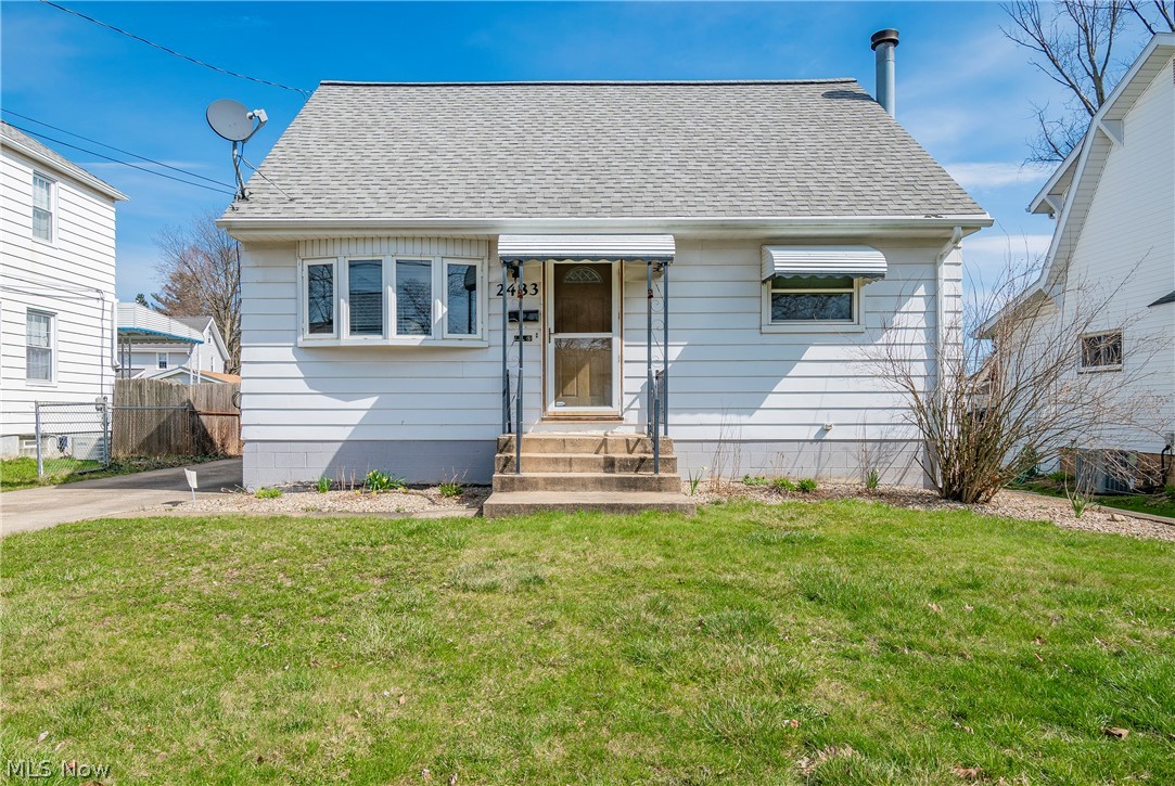 Welcome home to 2483 8th Street! Don't miss this cozy cape cod conveniently located near downtown Cuyahoga Falls and Portage Crossing restaurants and shopping! The main level boasts a living room with hardwood floors and a kitchen with a nearby dining area. There are also two great sized bedrooms and the first full bathroom. You will find an owner's suite on the upper level offering a spacious bedroom with luxury vinyl and the second full bathroom. The lower level provides a finished living area with a fireplace, perfect for a family room or rec room. There is also a laundry space and plenty of storage. The exterior features a fenced-in backyard along with a 2 car detached garage. Schedule your private viewing today!