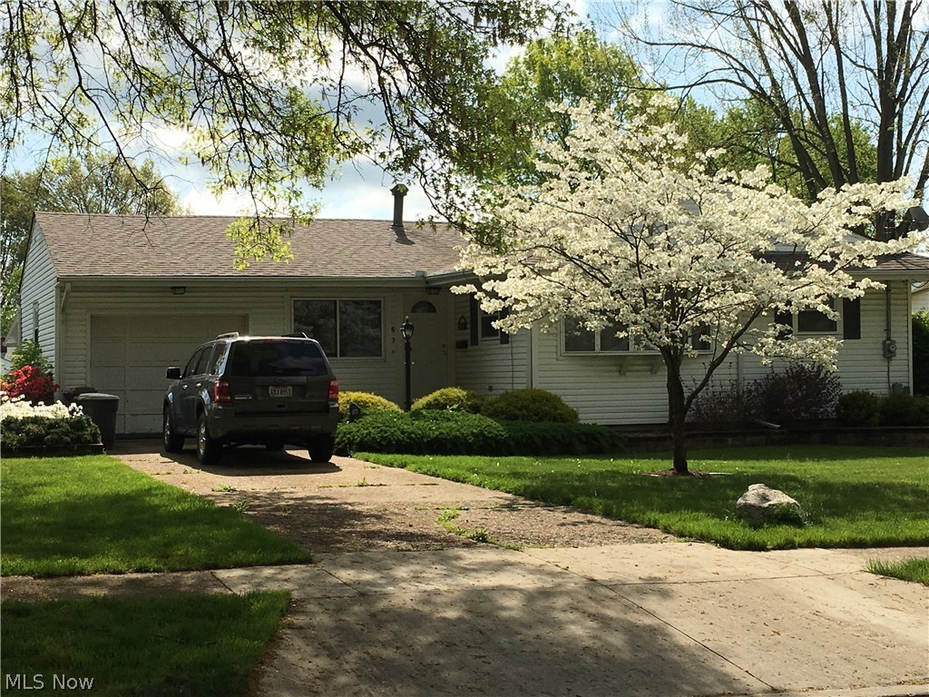 This nice family fun home offers 3 bedrooms, 1.5 baths, relaxing sunroom with 7 sliders, part finished basement, attached 23x12 garage, Homestead in-ground heated pool, outbuilding, and composite deck. Quality kitchen cabinets. Appliances include refrigerator, gas stove, dishwasher, garbage disposal, washer, dryer, and central air. Ceramic floor in kitchen with easy-care laminate in dining room. Third bedroom currently used as first-floor laundry.  Large living room with a large bay window.  Extra shower in basement.  Vinyl windows throughout.  Nice floor plan in this comfortable ranch very convenient to schools, library, and park.  Numerous major updates in 2007.  City sewer and water, paved driveway.  Outbuilding 11x14 and 14x9 shed. Area well kept homes!