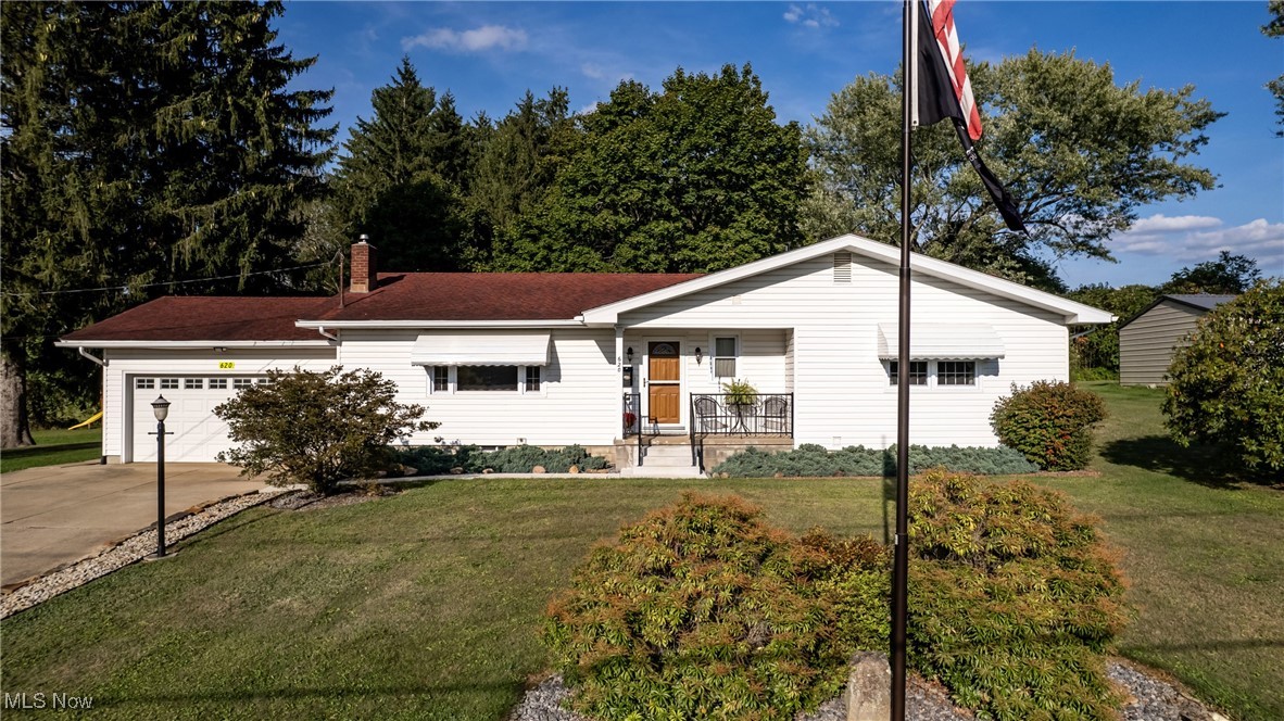 Just on the outskirts of town with a feel of country & nice size lot .64 Acres!  Welcome to this well maintained 3BD Ranch home - larger than it looks - and move-in ready!  The home features a nice size living room, open Kitchen / Dining area with ample cabinets & counter space, Family Room, remodeled 1st floor bath in 2019 - all new with beautiful tiled walls.  Master BD with Master Bath updated 2022 with new vanity, ceramic tile floor & toilet.  BD 2 & BD 3 are both nice size with double closets, 1st floor laundry with stach W/D that will stay.  Full basement with finished room, Full bath, laundry area and ample storage.  2 car garage with wall mount heater & insulate / finished walls, Double cement driveway with extra 3+ car bump out for additional parking, front porch, back deck, shed with lean-to, and 14 x 36 outbuilding from Salem Structures $24,460 - new in 2021.  New windows 2017, New entrance doors front & back 2019, Furnace & C/A 2010, Garage door 2017 + more!
