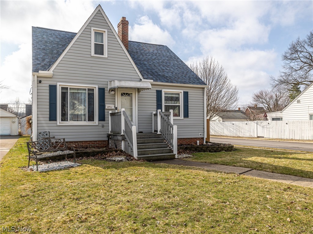 Beautifully updated 3 bedroom, 2 full bath Bungalow with finished basement * Look at all of these big ticket updates ... Roof 2024, Furnace and C/A 2021, Vinyl siding 2019, 1st floor and steps LVP floors 2022, Windows 2016, Both baths updated, Refrigerator and Washer 2025 * Formal living room * Updated eat in kitchen with oak cabinets and granite countertops * 2 bedrooms and full bath on 1st floor and 1 more bedroom up * Basement with finished rec room and full bath * Relaxing front porch * Full privacy fence * 2 1/2 car garage and concrete addition to driveway * 2 exterior cameras *  Must see today!