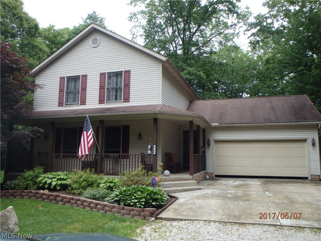 Located in Bradly Lake Village. This colonial is one owner, Custom Built in 1998, Dead end street, Wooded lot, 1st Floor Laundry, Stamped Concrete Patio and 25 x 32 Pole Building. Large Custom Kitchen with bar stools and eat in dinette has a great view of the woods. While the home is secluded and on a dead end street. The master suite is spacious in size with 2 closets and private on suite master full bathroom. The other two bedrooms on the 2nd Floor  are good size too. The basement has a finished family room with an  attached full bathroom. The 25 x 32 Pole Garage is only a few years old, has electric and a concrete floor. Ready for hobbies, toys, cars or just extra storage. Owner has stated that this township will be combined with franklin township. The the back street will be addressed. Please come down erie street by twin star bowling lanes or down bradly lake road. There are a lot of nice amenities with this home. dont miss out. Call for a private showing